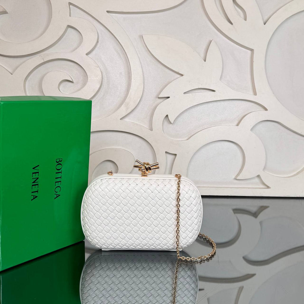Bottega Veneta Plisse Knot Clutch Medium