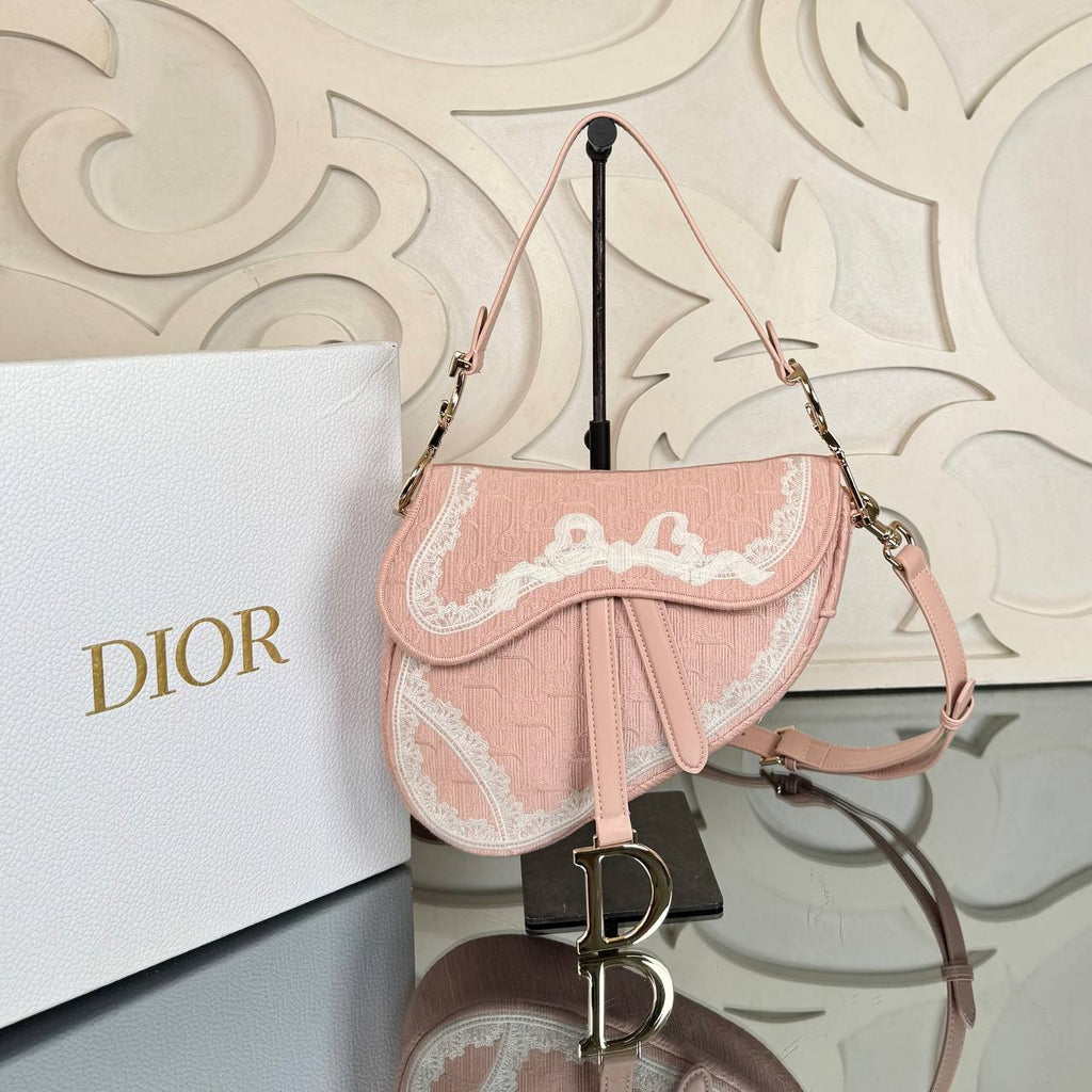Christian Dior Dioramour Saddle Canvas Crossbody Bag