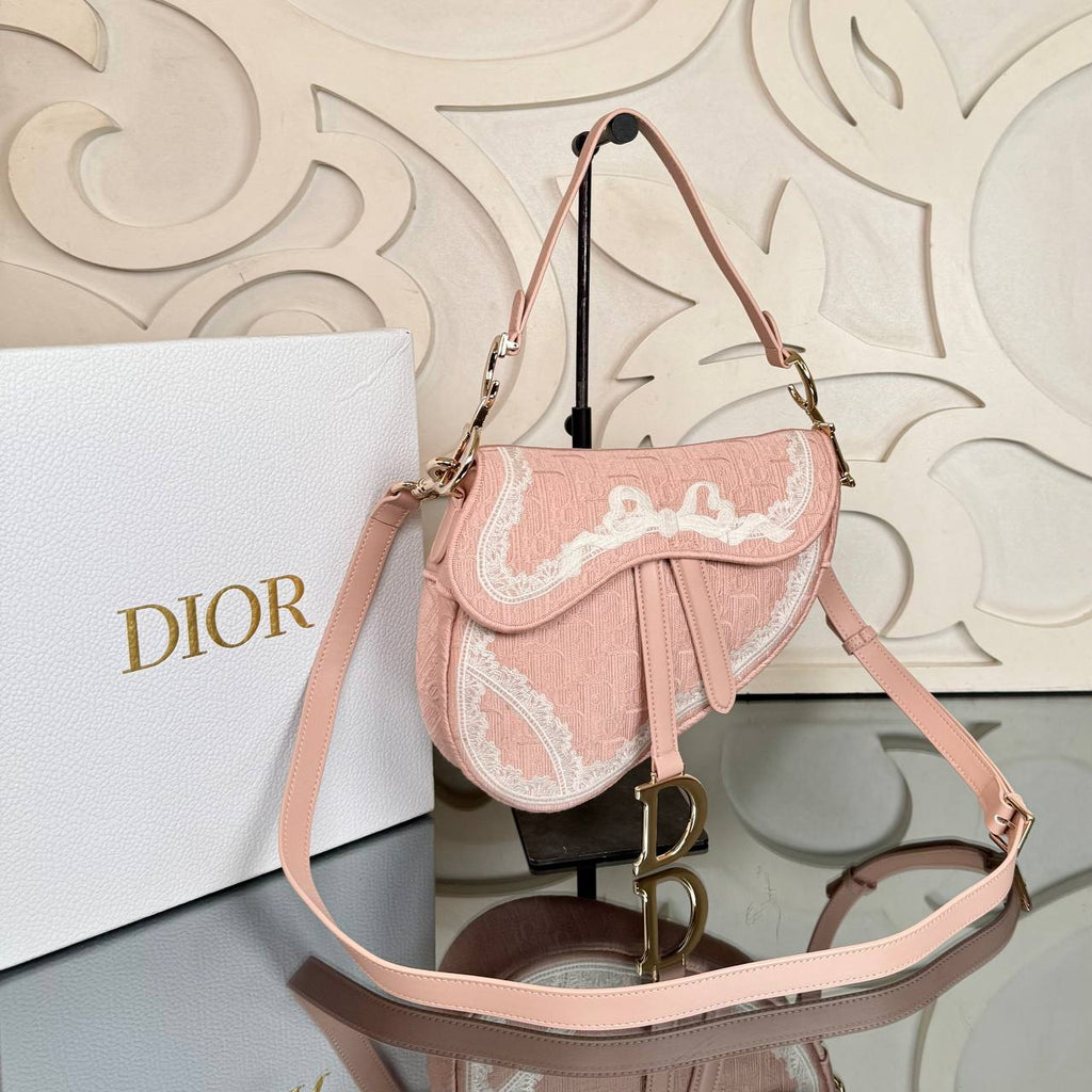 Christian Dior Dioramour Saddle Canvas Crossbody Bag