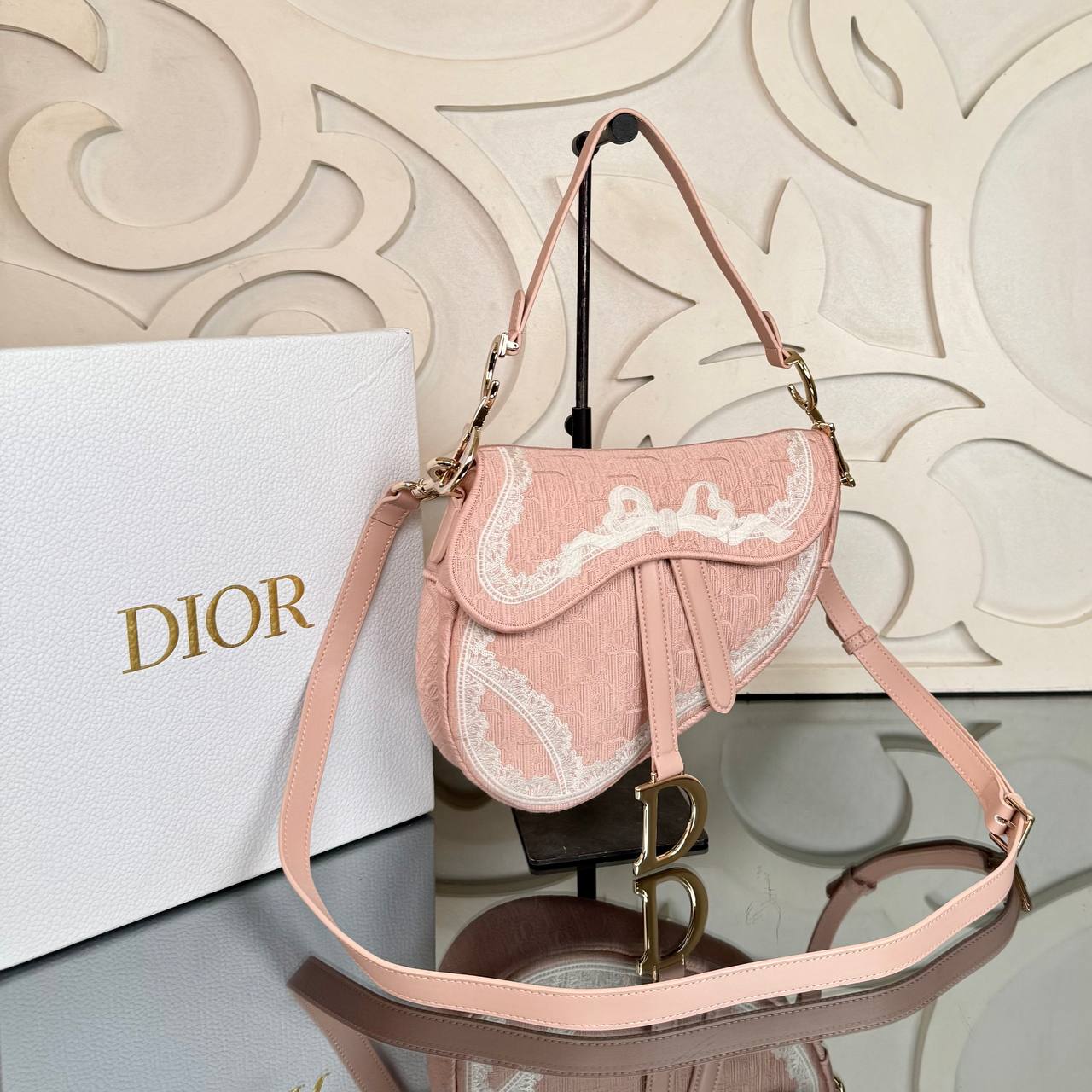 Christian Dior Dioramour Saddle Canvas Crossbody Bag