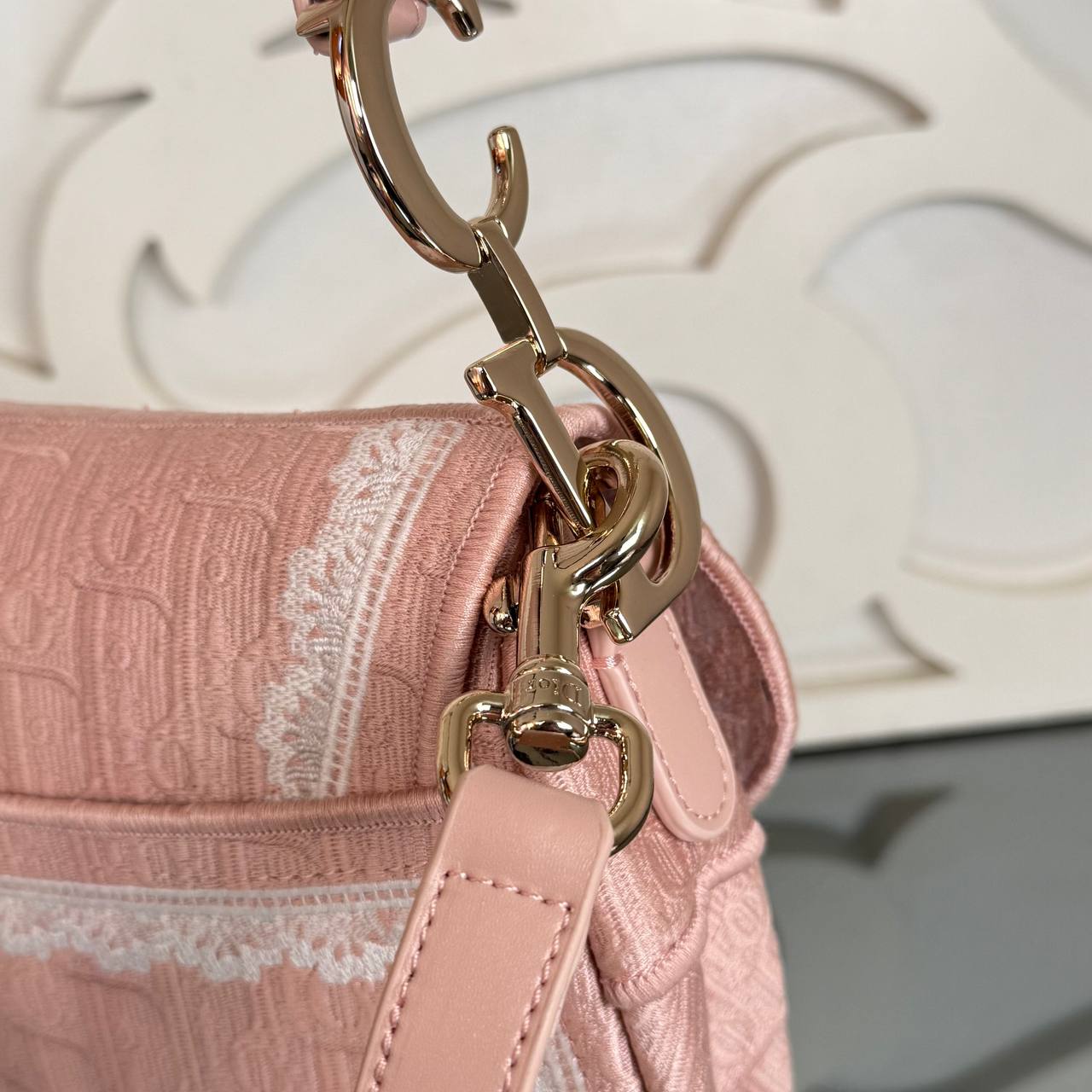 Christian Dior Dioramour Saddle Canvas Crossbody Bag