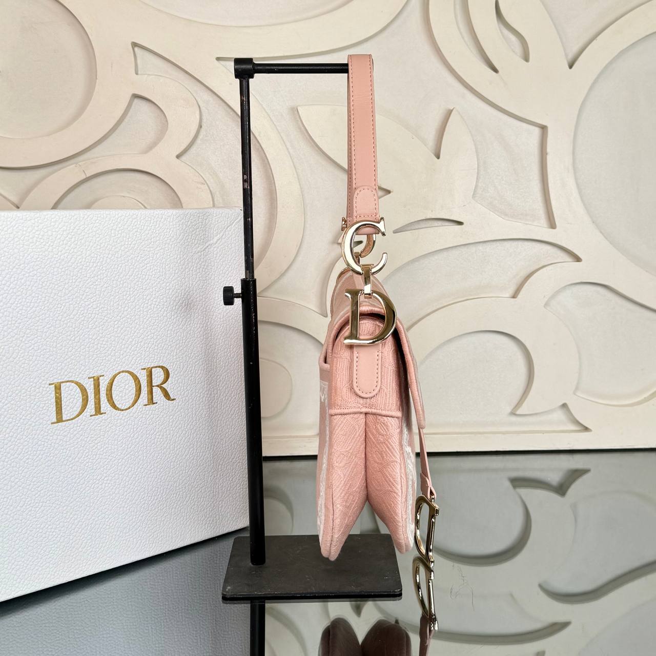 Christian Dior Dioramour Saddle Canvas Crossbody Bag