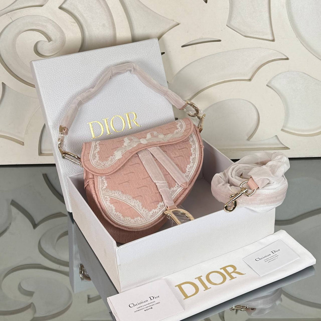 Christian Dior Dioramour Saddle Canvas Crossbody Bag