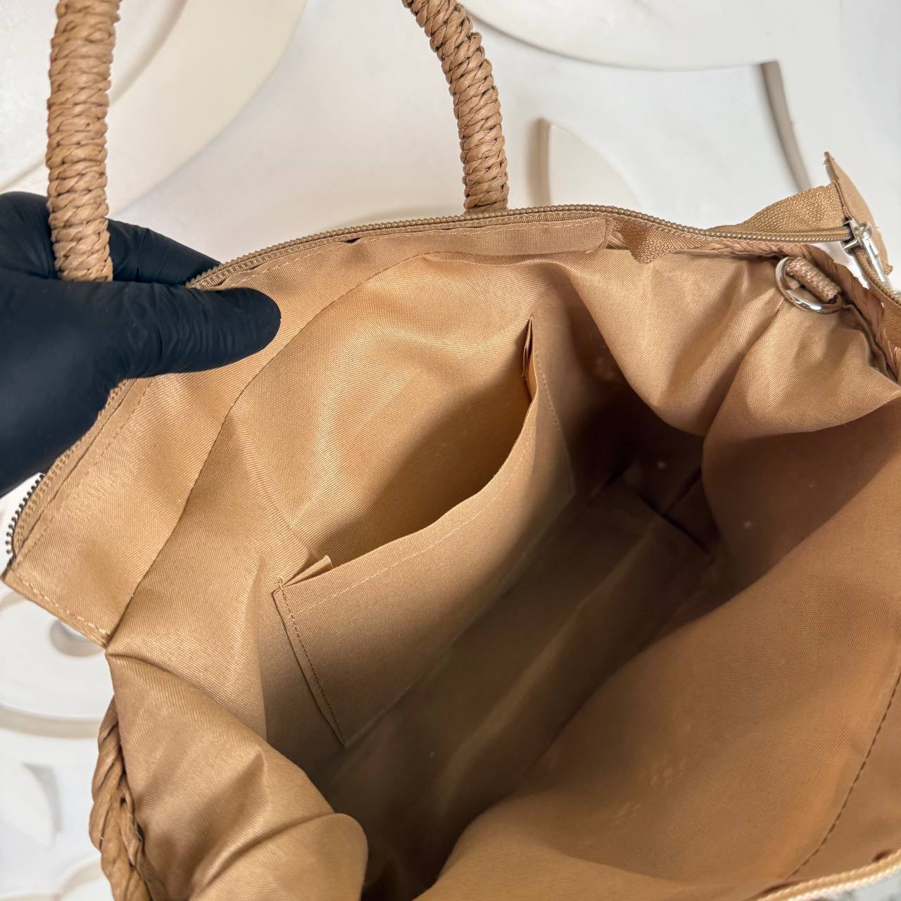 Loewe Raffia Shoulder Bag with Cap (Bag/Cap Set)