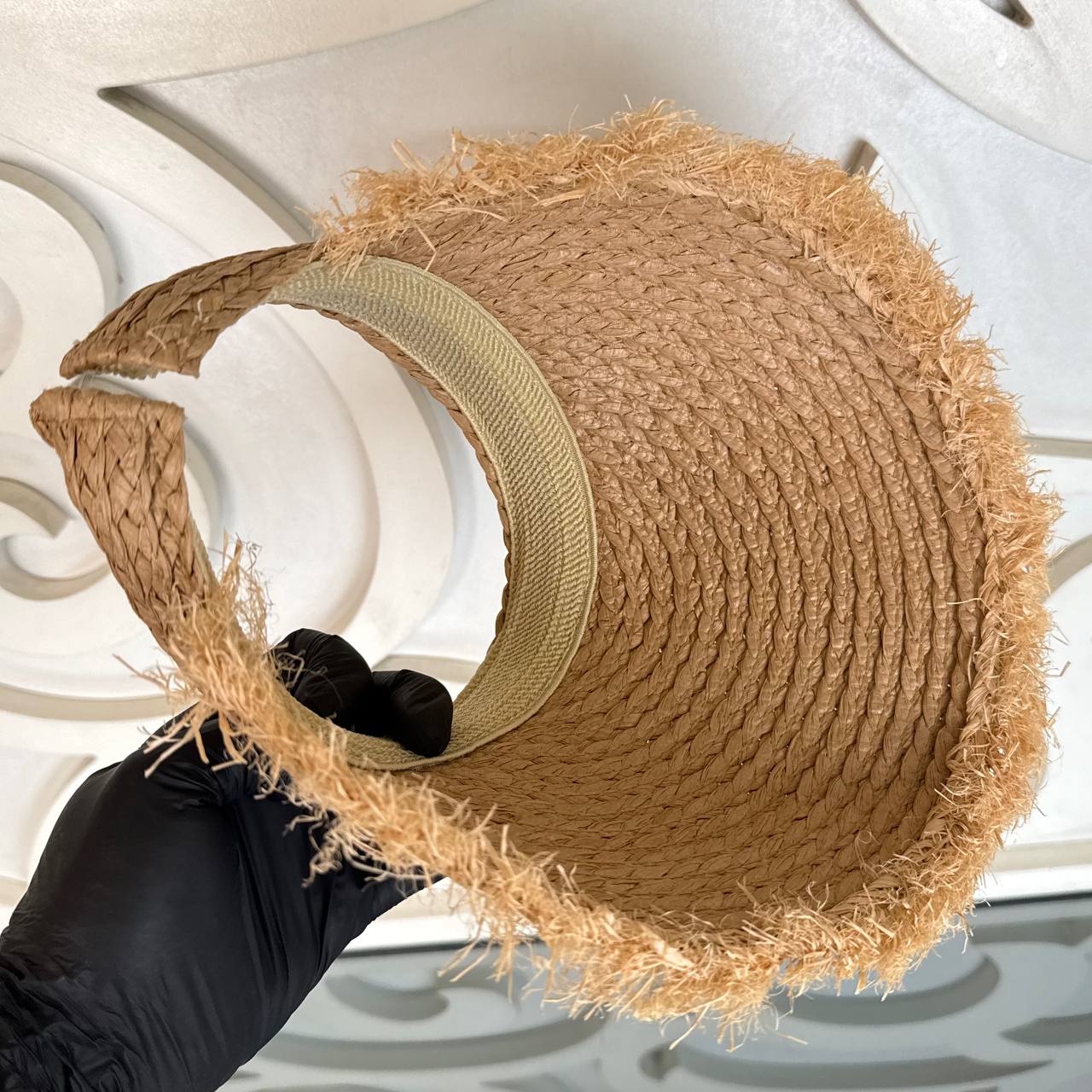 Loewe Raffia Shoulder Bag with Cap (Bag/Cap Set)