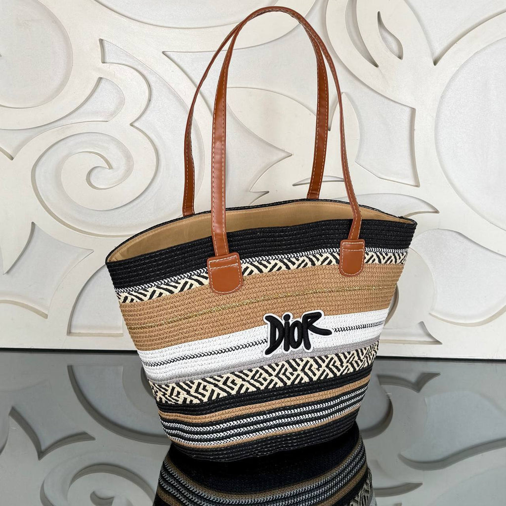 Christian Dior Beach Tote Bag with Hat (Bag/Hat Set)