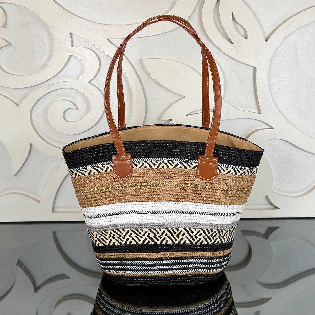 Christian Dior Beach Tote Bag with Hat (Bag/Hat Set)