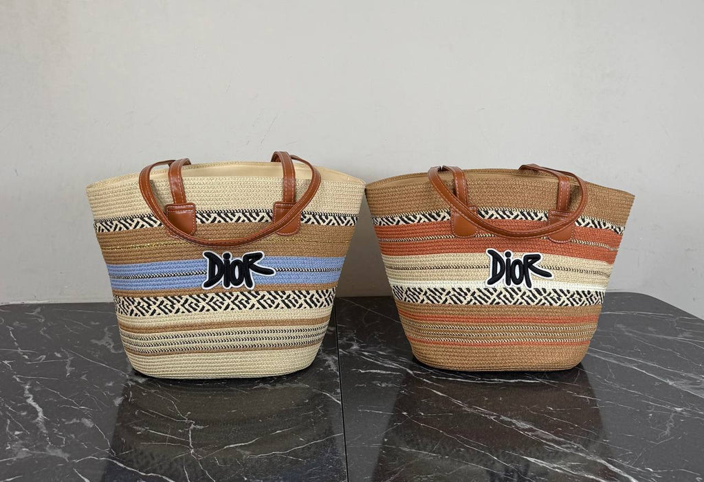 Christian Dior Beach Tote Bag with Hat (Bag/Hat Set)