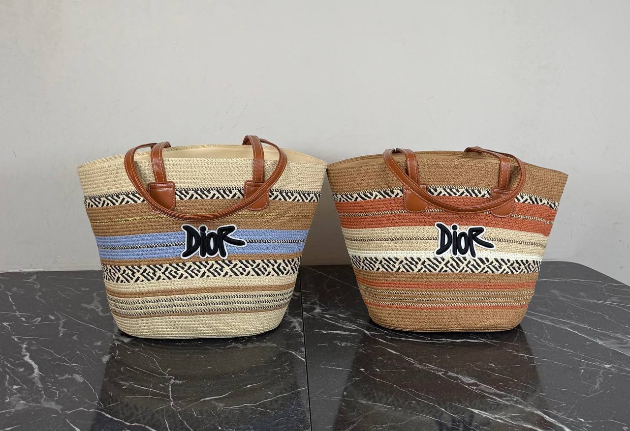 Christian Dior Beach Tote Bag with Hat (Bag/Hat Set)