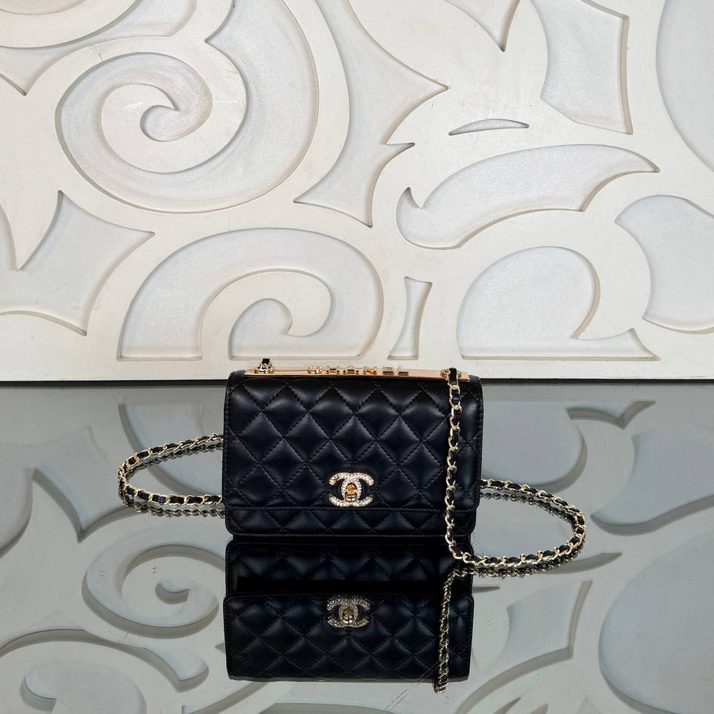 Chanel Coco Wallet on Chain with Crystal Embroidery