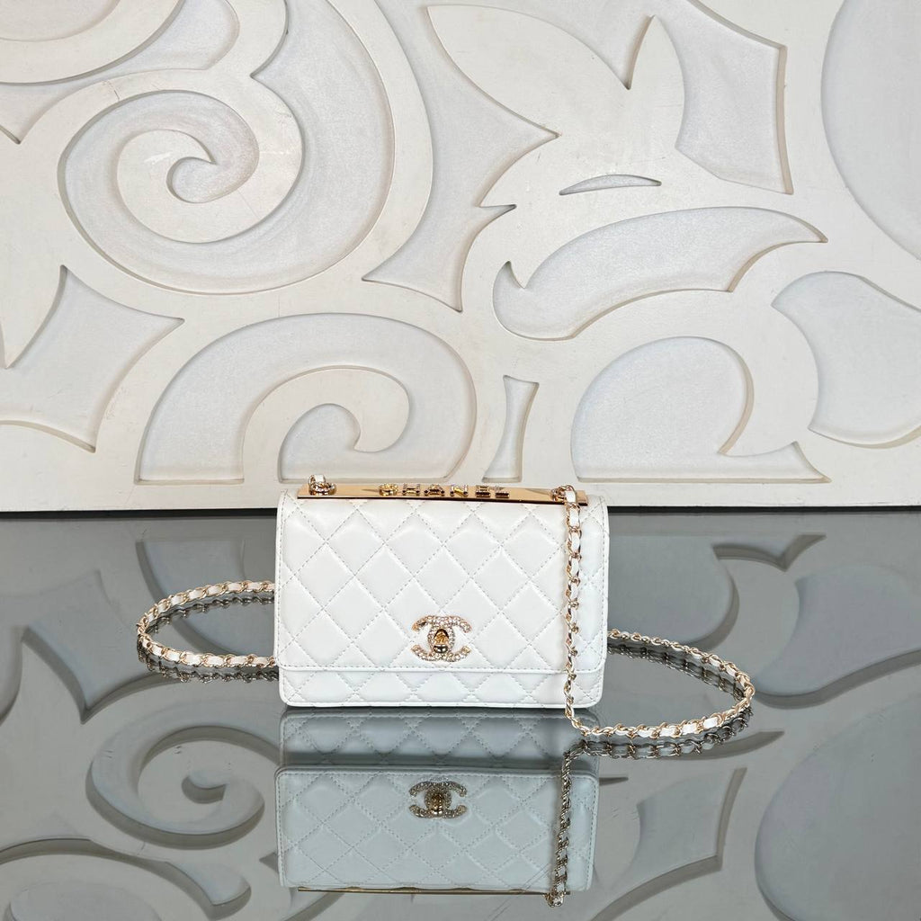 Chanel Coco Wallet on Chain with Crystal Embroidery