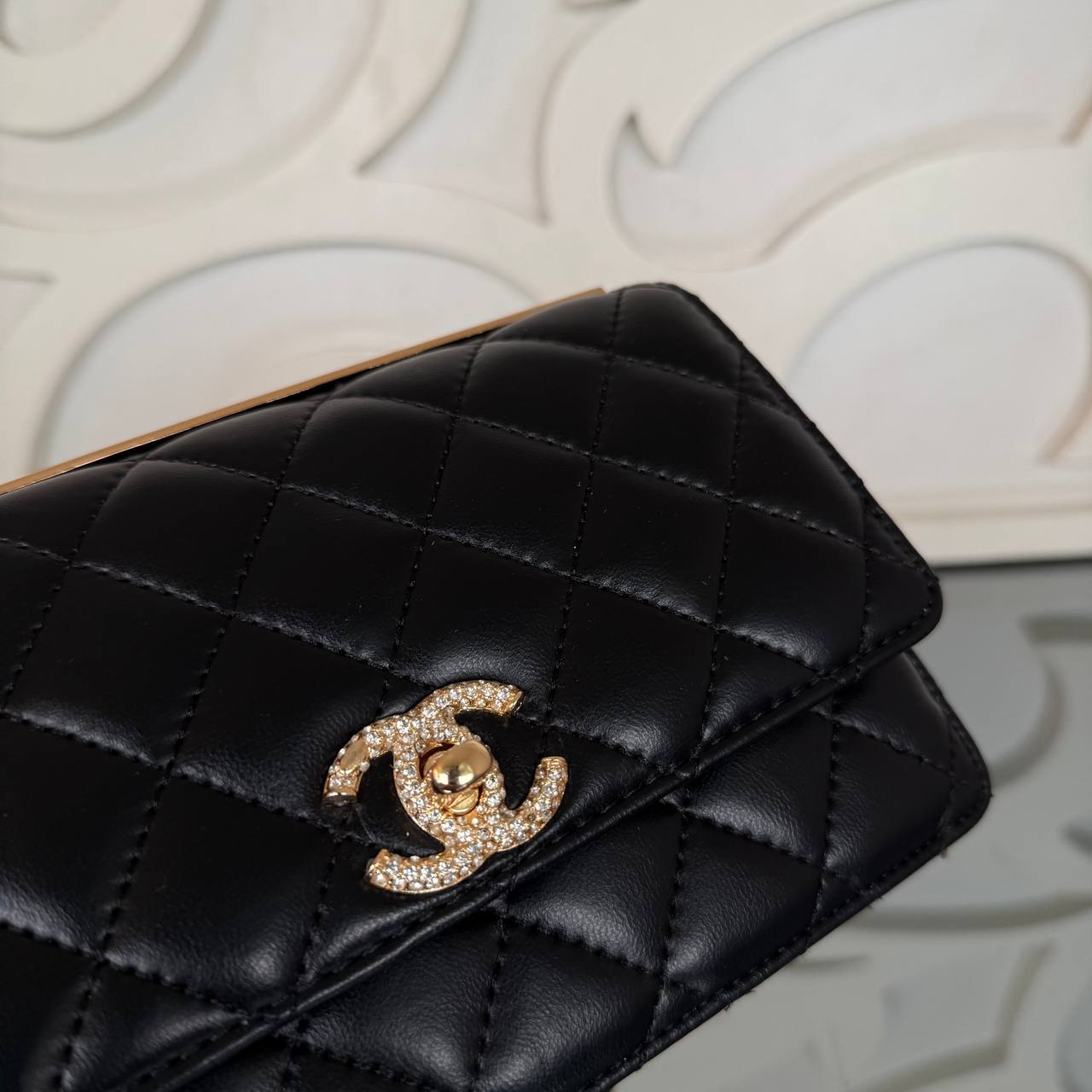 Chanel Coco Wallet on Chain with Crystal Embroidery