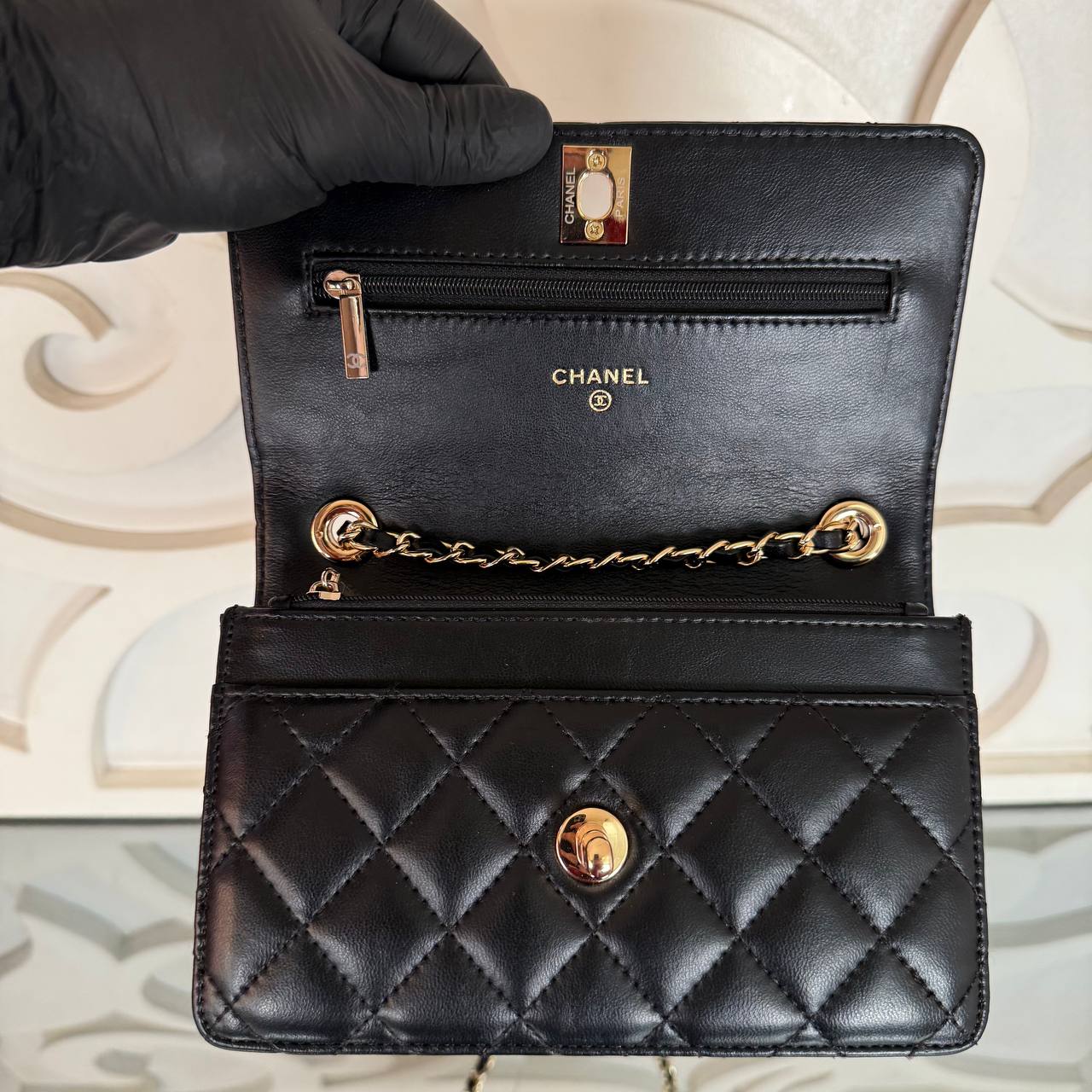 Chanel Coco Wallet on Chain with Crystal Embroidery