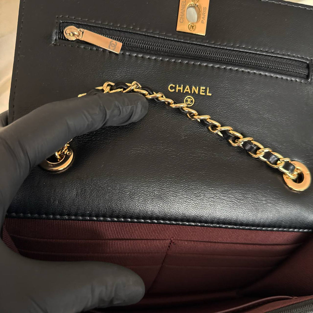 Chanel Coco Wallet on Chain with Crystal Embroidery