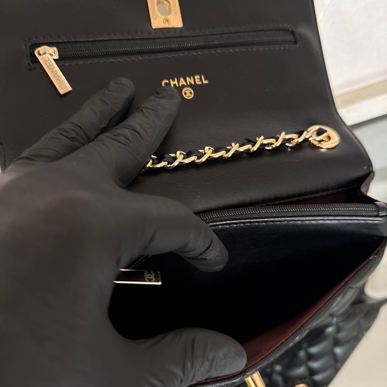 Chanel Coco Wallet on Chain with Crystal Embroidery