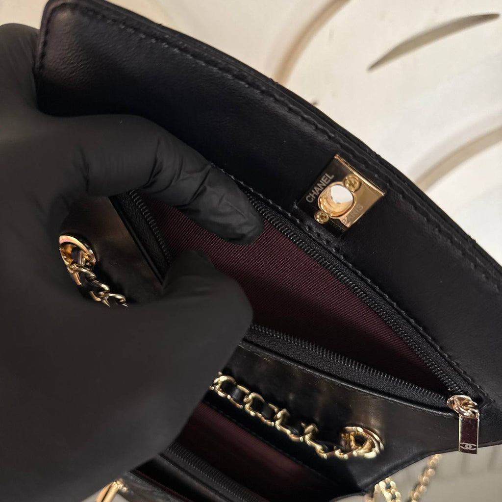 Chanel Coco Wallet on Chain with Crystal Embroidery