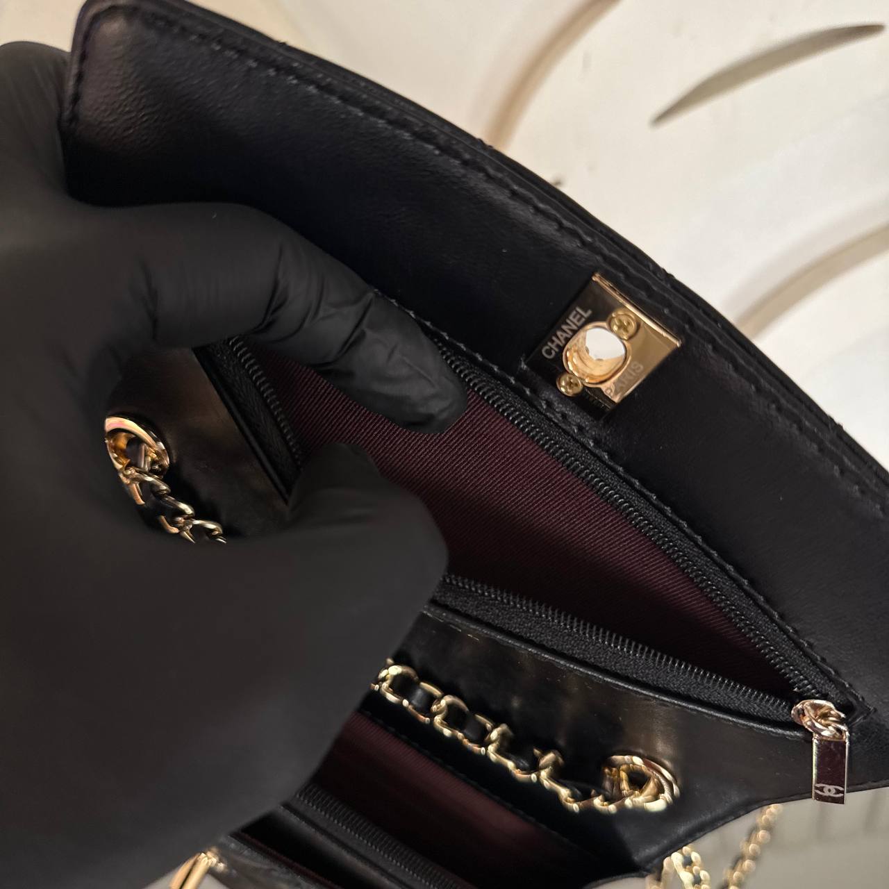 Chanel Coco Wallet on Chain with Crystal Embroidery