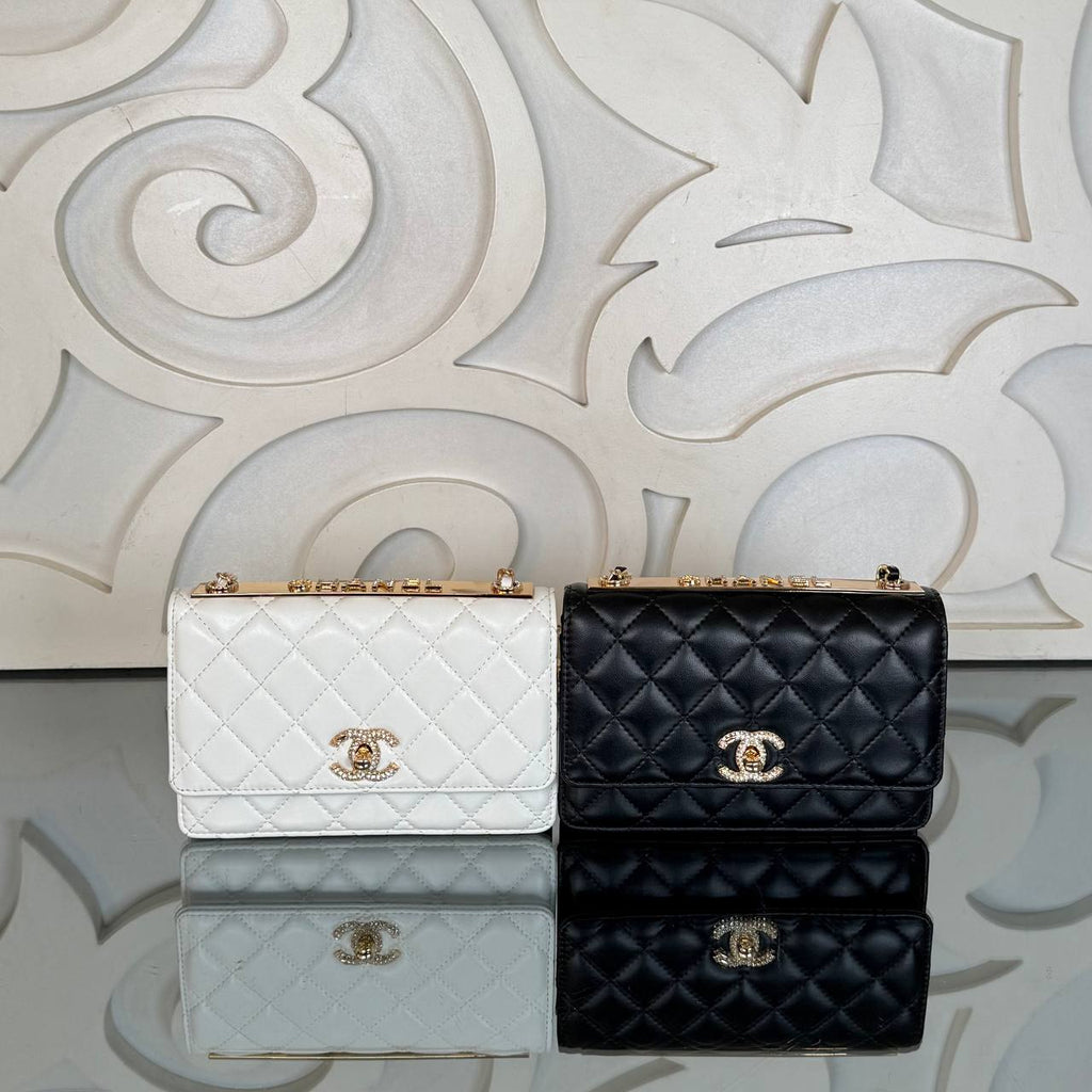 Chanel Coco Wallet on Chain with Crystal Embroidery