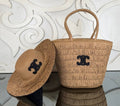 Celine Raffia Tote Bag with Hat (Bag/Hat Set)