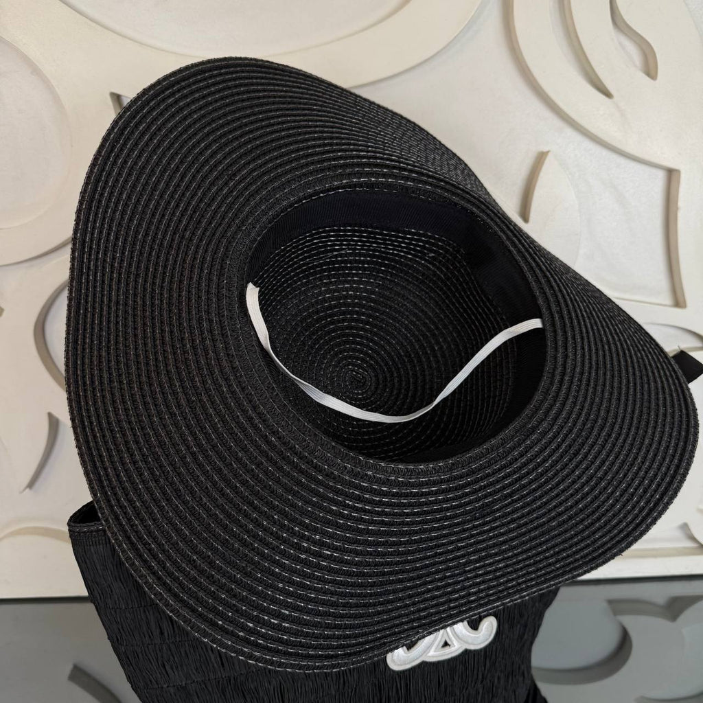 Celine Raffia Tote Bag with Hat (Bag/Hat Set)