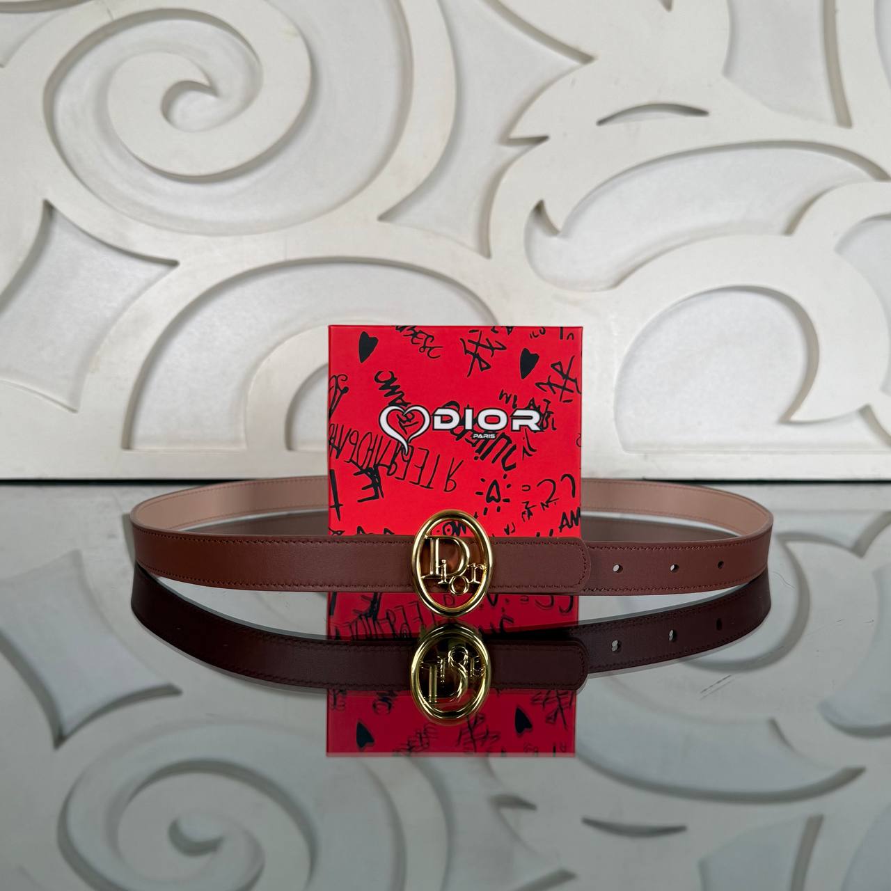 Christian Dior Reversible Oblique Belt 2.5 mm Çift Taraflı Kemer