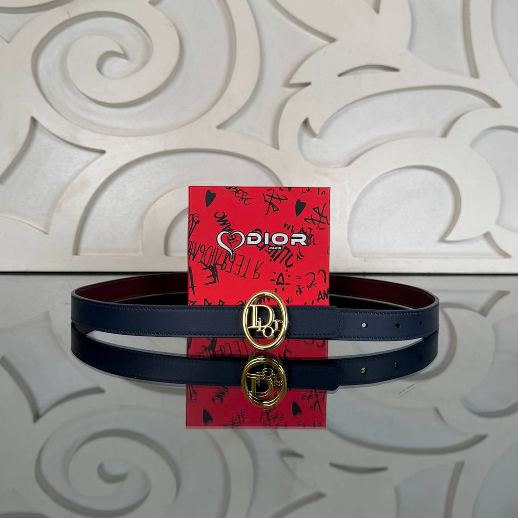 Christian Dior Reversible Oblique Belt 2.5 mm Çift Taraflı Kemer
