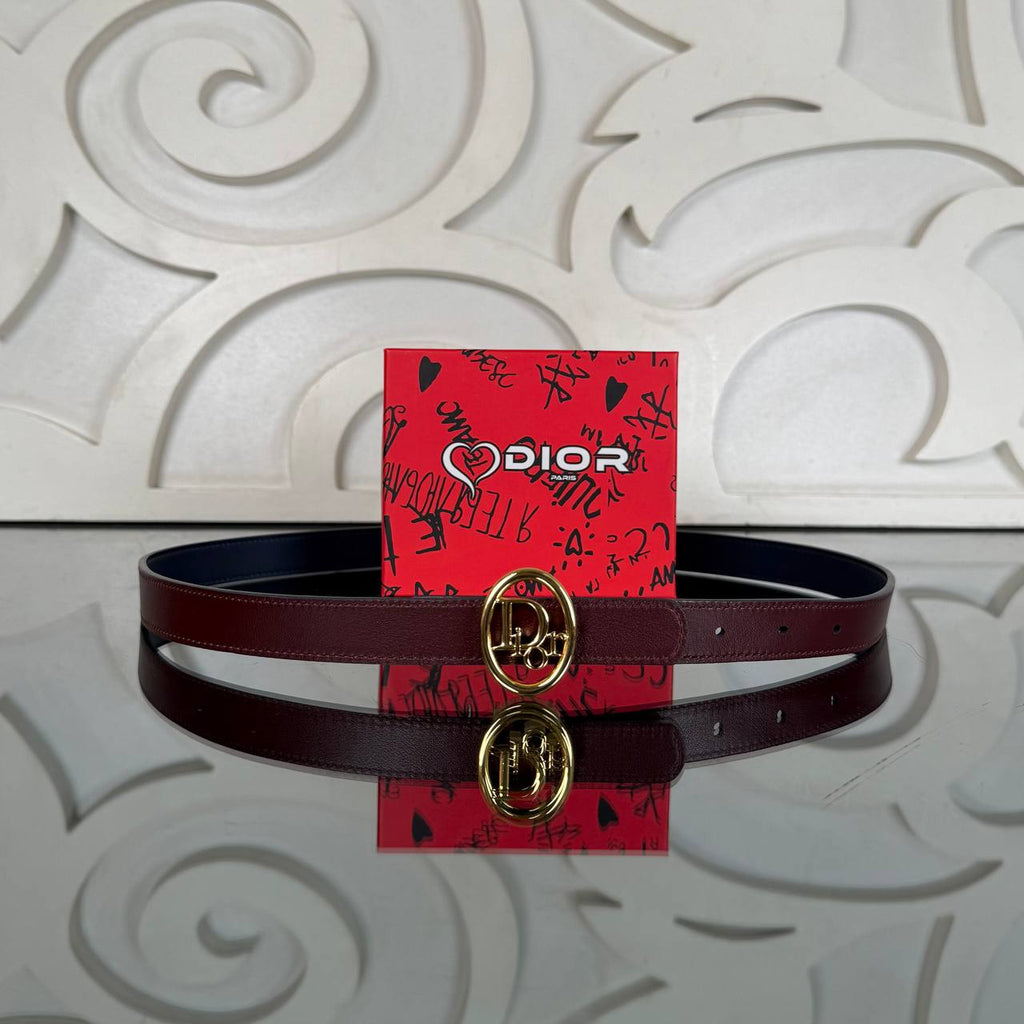 Christian Dior Reversible Oblique Belt 2.5 mm Çift Taraflı Kemer