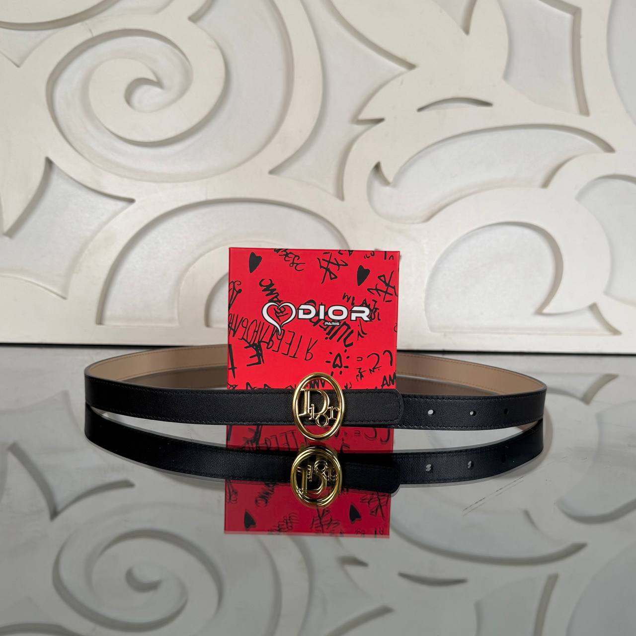 Christian Dior Reversible Oblique Belt 2.5 mm Çift Taraflı Kemer