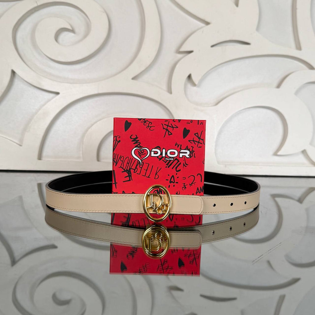 Christian Dior Reversible Oblique Belt 2.5 mm Çift Taraflı Kemer