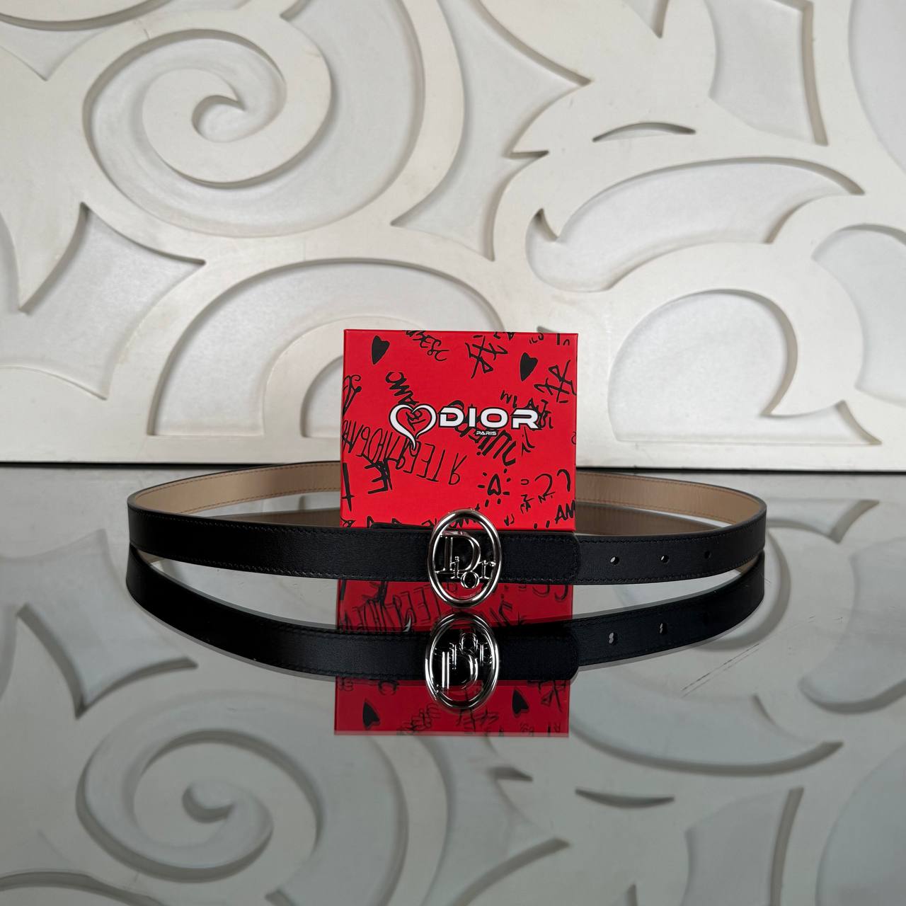 Christian Dior Reversible Oblique Belt 2.5 mm Çift Taraflı Kemer