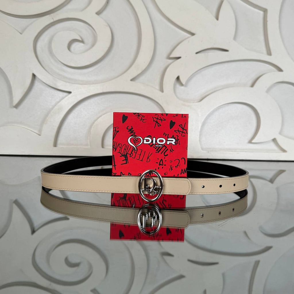 Christian Dior Reversible Oblique Belt 2.5 mm Çift Taraflı Kemer