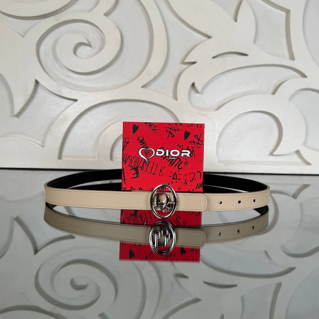 Christian Dior Reversible Oblique Belt 2.5 mm Çift Taraflı Kemer