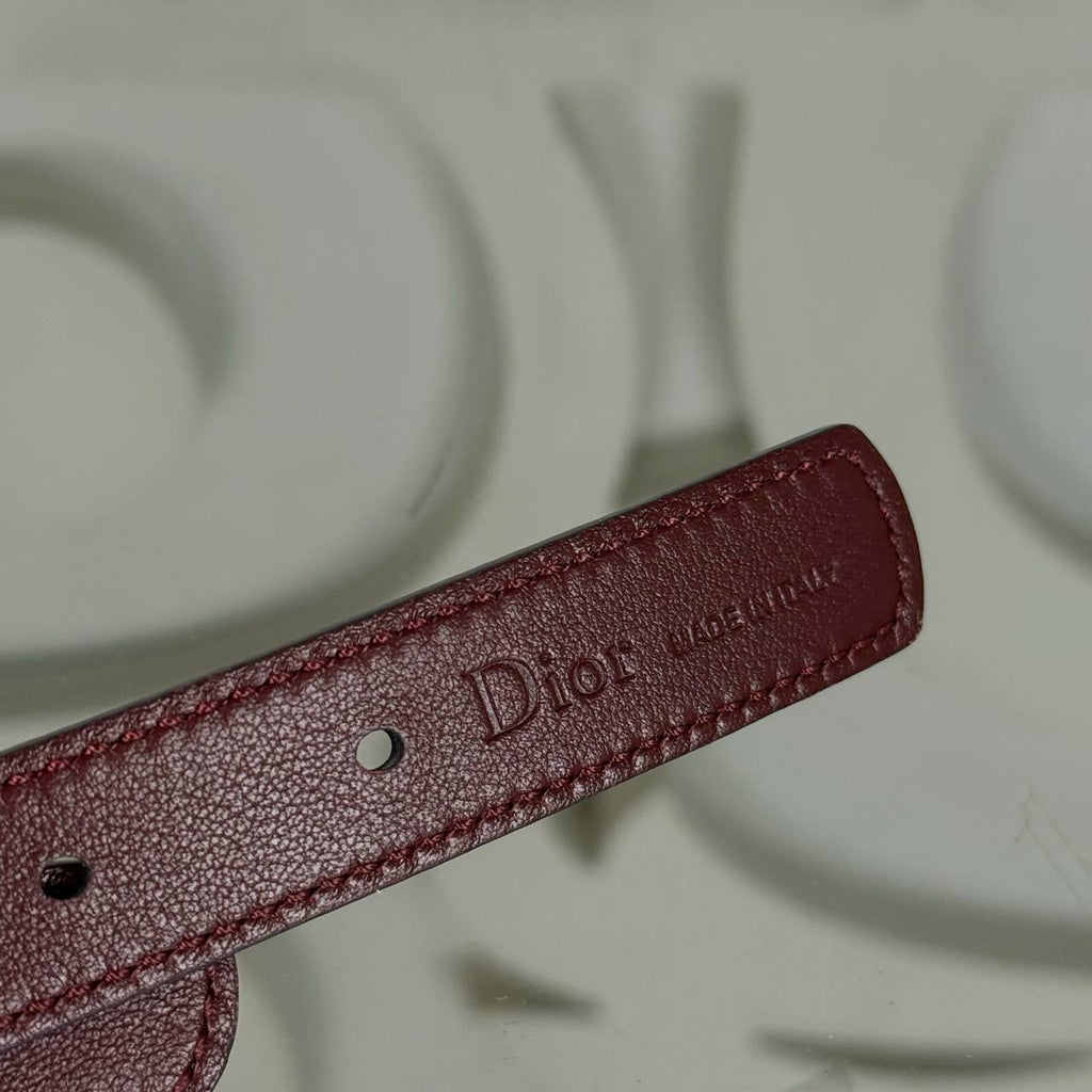Christian Dior Reversible Oblique Belt 2.5 mm Çift Taraflı Kemer
