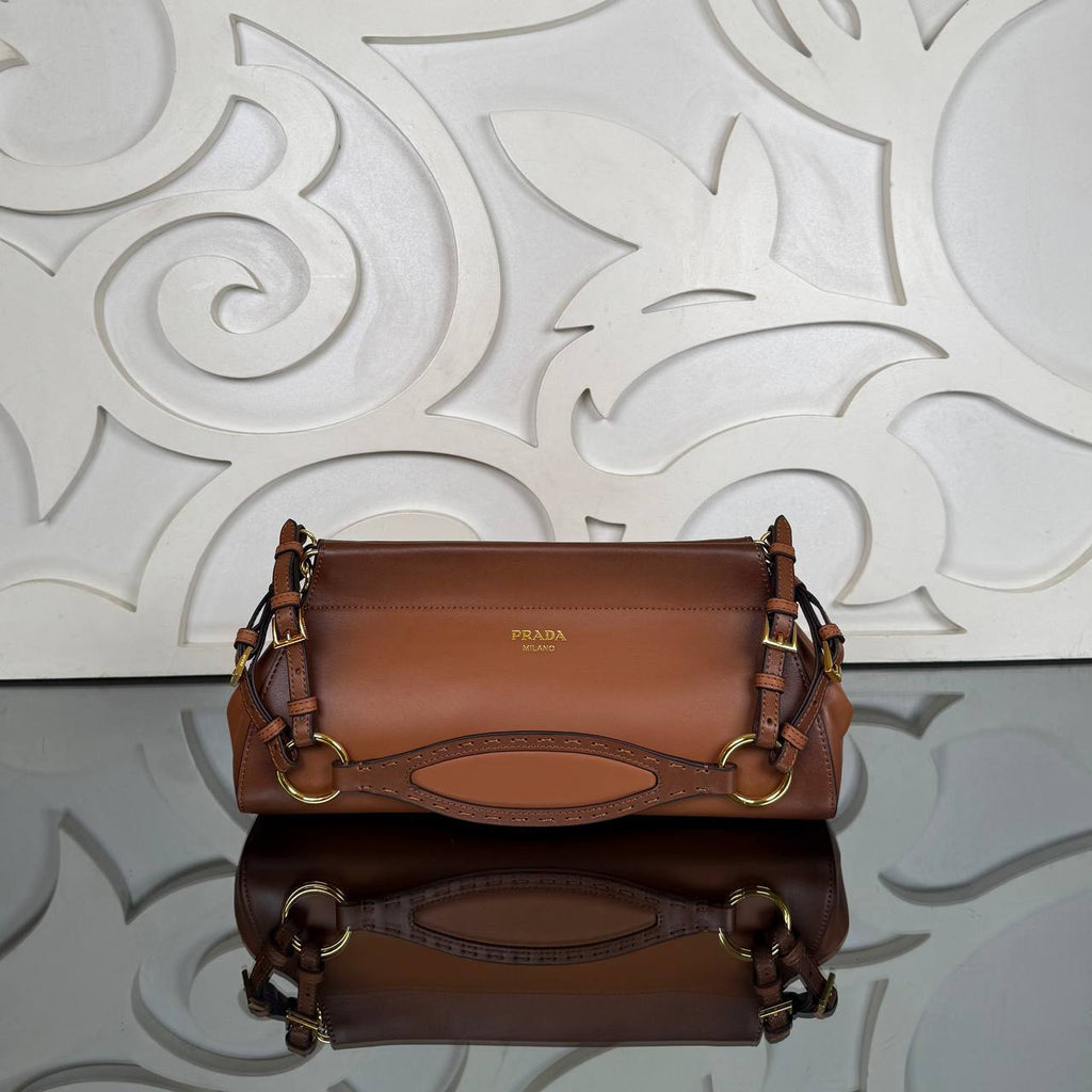 Prada Enchaine Medium Leather Shoulder Bag