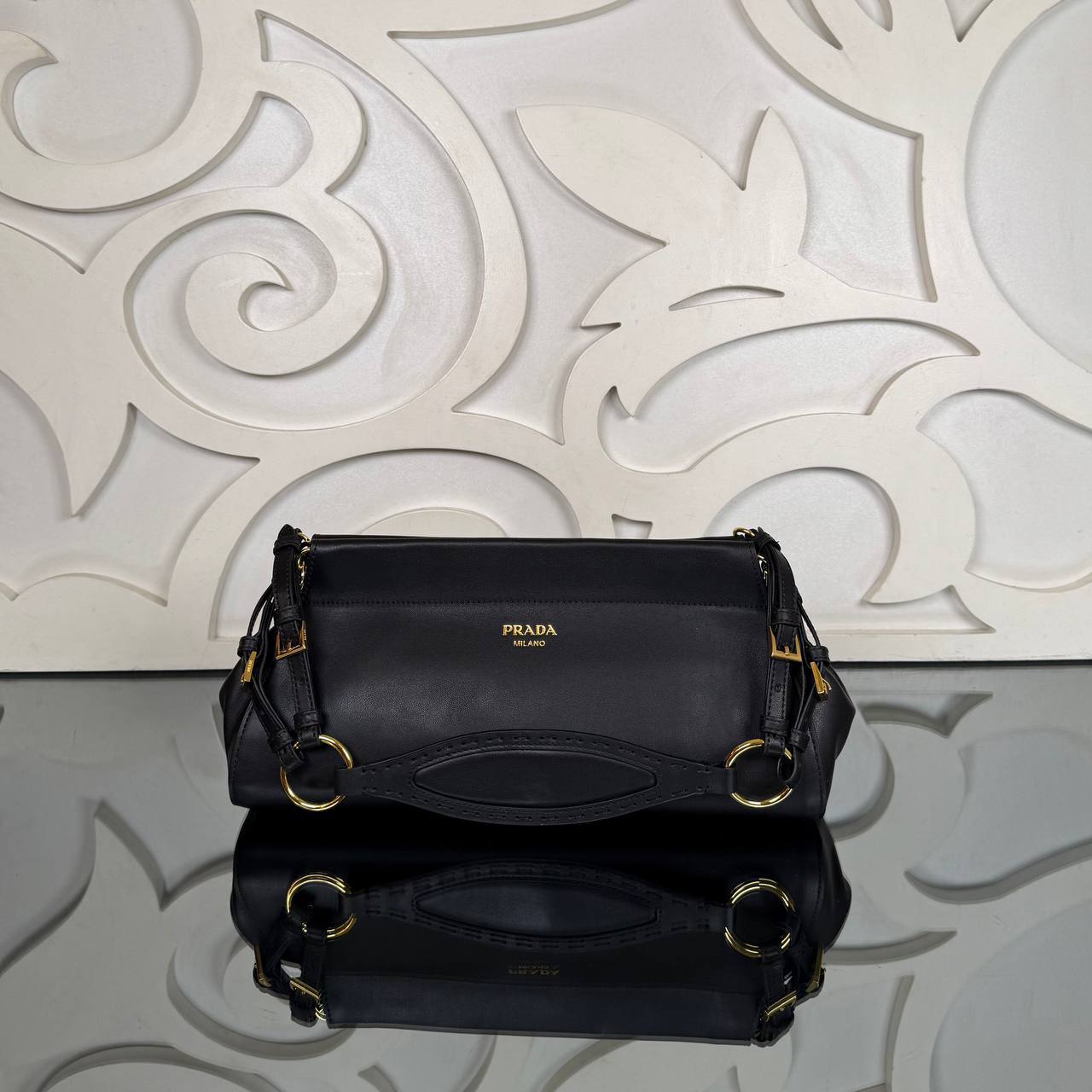 Prada Enchaine Medium Leather Shoulder Bag