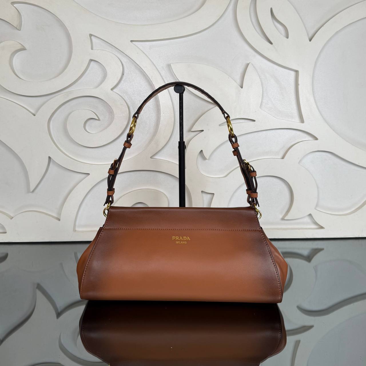 Prada Enchaine Medium Leather Shoulder Bag