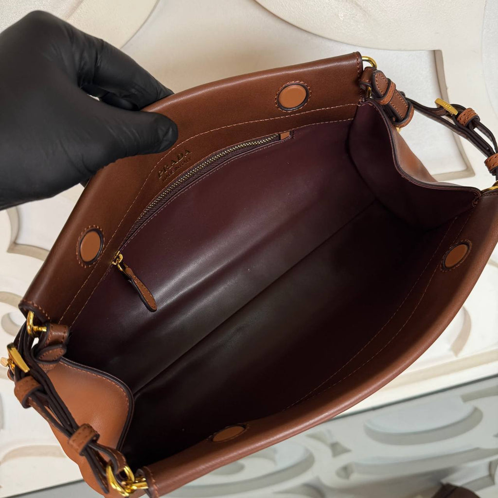 Prada Enchaine Medium Leather Shoulder Bag